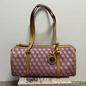 Dooney & Bourke Pink and Cream Shoulder Bag EUC